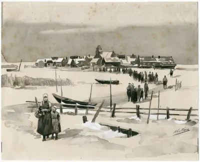 Gezicht Op Marken In De Winter