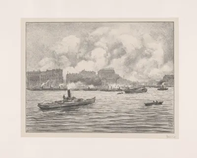 Gezicht Op Rotterdam Vanaf Het Water 2