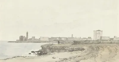 Gezicht Op Trani Gelegen Aan De Kust