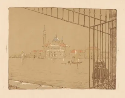 Gezicht Op Venetie Met De Chiesa Di San Giorgio Maggiore