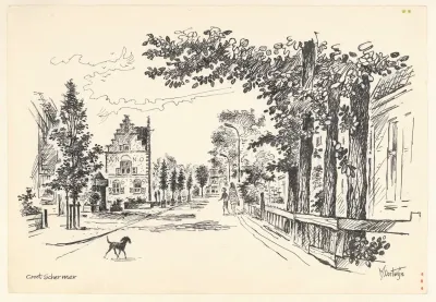 Gezicht Te Grootschermer Met Het Raadhuis
