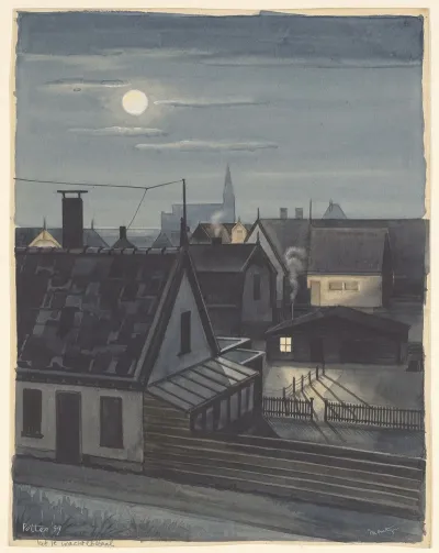 Gezicht Te Petten Bij Nacht Het 1e Wachtlokaal