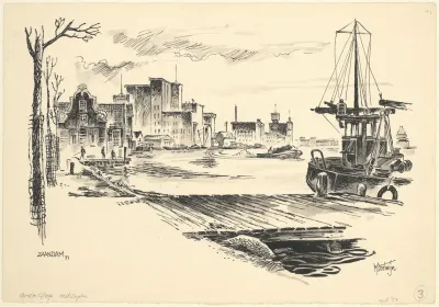 Gezicht Te Zaandam Bij De Zaan Grote Glop Oostzijde