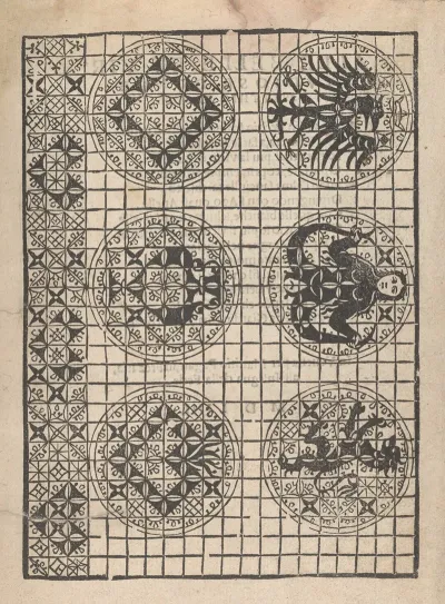 Giardineto Novo Di Punti Tagliati Et Gropposi Per Exercitio Et Ornamento Delle Donne Pl 13