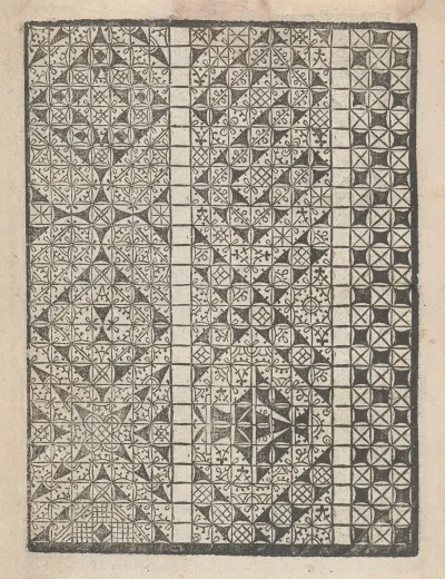 Giardineto Novo Di Punti Tagliati Et Gropposi Per Exercitio Et Ornamento Delle Donne Pl 27