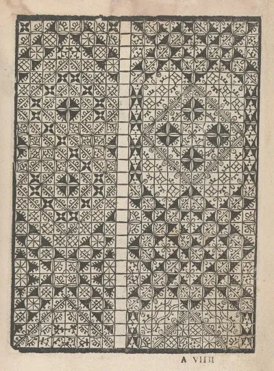 Giardineto Novo Di Punti Tagliati Et Gropposi Per Exercitio Et Ornamento Delle Donne Pl 28