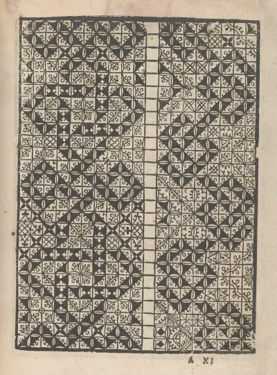 Giardineto Novo Di Punti Tagliati Et Gropposi Per Exercitio Et Ornamento Delle Donne Pl 32
