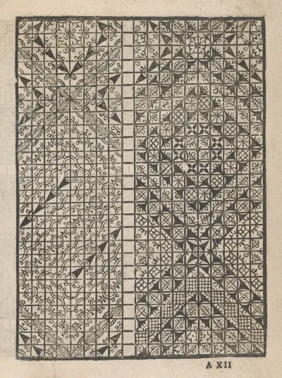 Giardineto Novo Di Punti Tagliati Et Gropposi Per Exercitio Et Ornamento Delle Donne Pl 34
