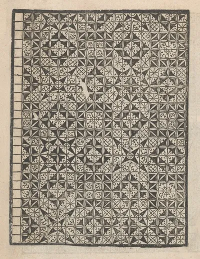 Giardineto Novo Di Punti Tagliati Et Gropposi Per Exercitio Et Ornamento Delle Donne Pl 38