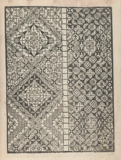 Giardineto Novo Di Punti Tagliati Et Gropposi Per Exercitio Et Ornamento Delle Donne Pl 43