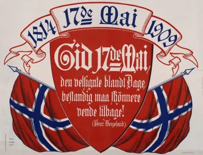 Gid 17de Mai Den Velsignte Blandt Dage Bestandig Maa Skjonnere Vende Tilbage Henr Wergeland