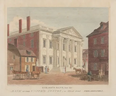 Girards Bank Late The Bank Of The United States In Third Street Philadelphia