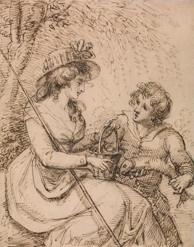 Girl And Boy Anglers