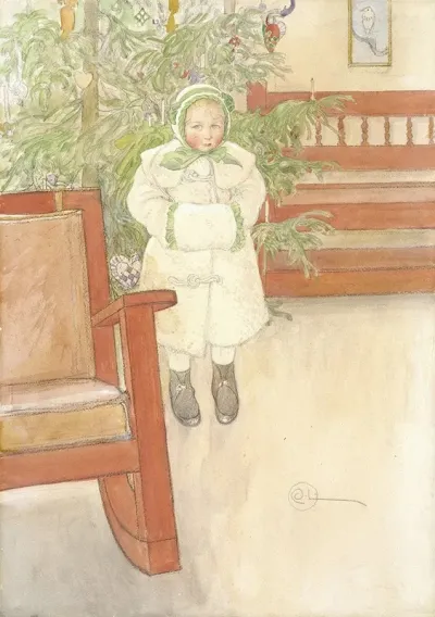 Girl And Rocking Chair