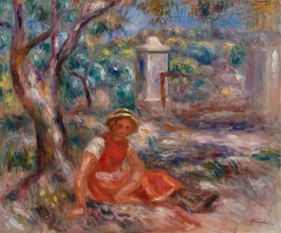 Girl At The Foot Of A Tree Fillette Au Pied Dun Arbre