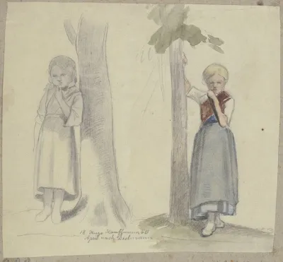 Girl At The Tree