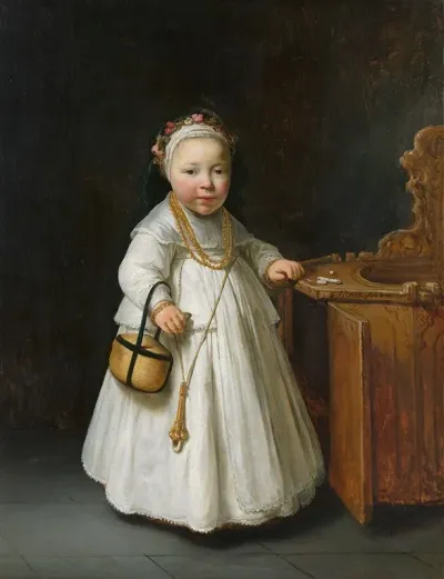 Girl By A High Chair