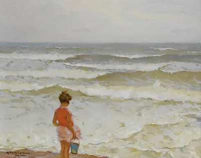 Girl By The Seashore