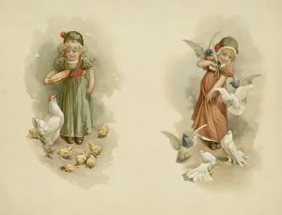 Girl Feeding Birds