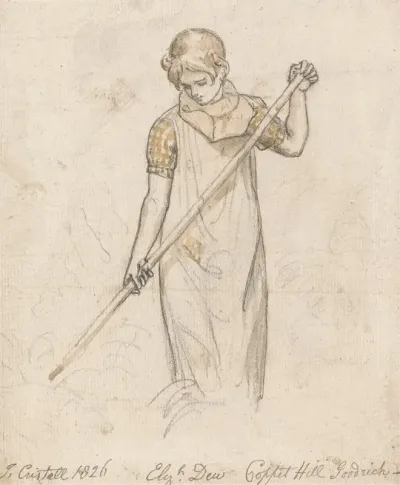 Girl Hoeing Elizabeth Dew