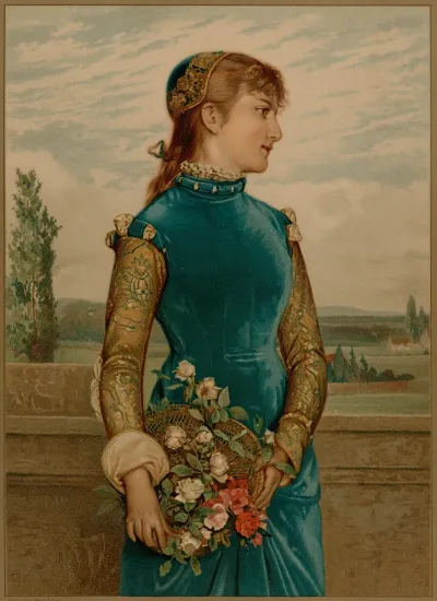 Girl Holding Flowers 2