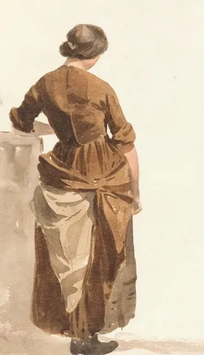 Girl In A Brown Dress