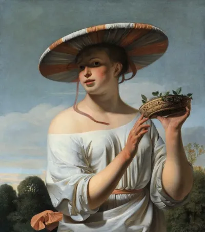 Girl In A Large Hat