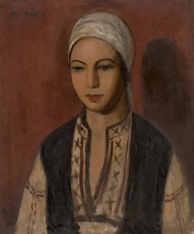 Girl In A Peasant Blouse