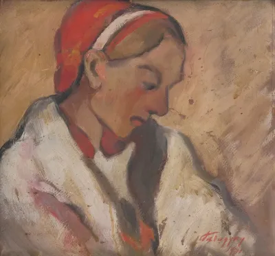 Girl In A Red Bonnet