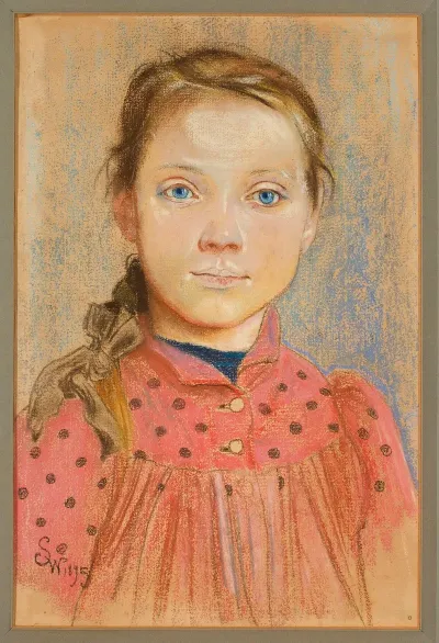 Girl In A Red Spotted Dress