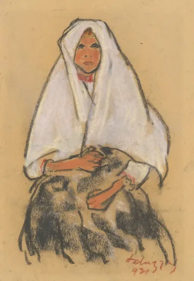 Girl In A White Scarf