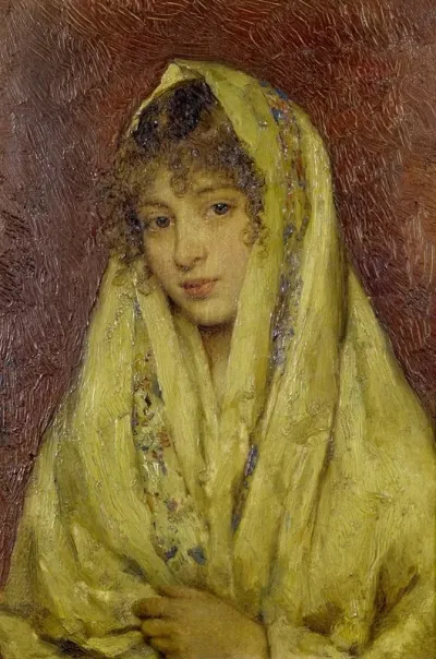 Girl In A Yellow Shawl