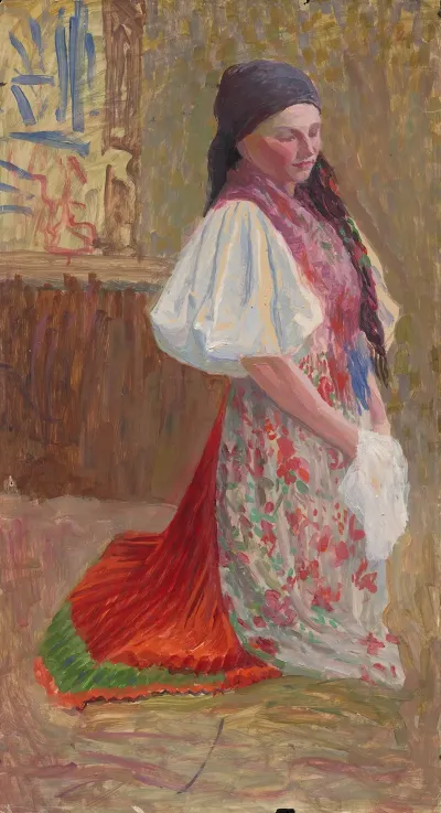 Girl In Czech Traditional Costume
