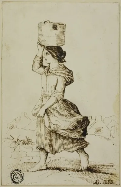 Girl Of Claddagh Or Fishing Suburb Galway