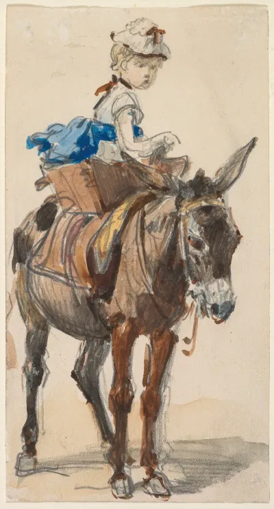 Girl On A Donkey