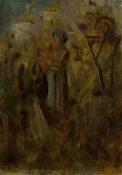 Girl On A Field