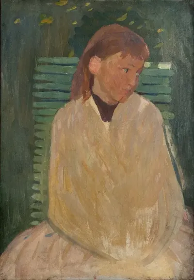 Girl On A Garden Seat