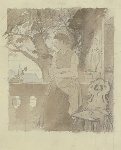 Girl On The Veranda