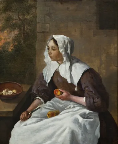 Girl Peeling Apples 2