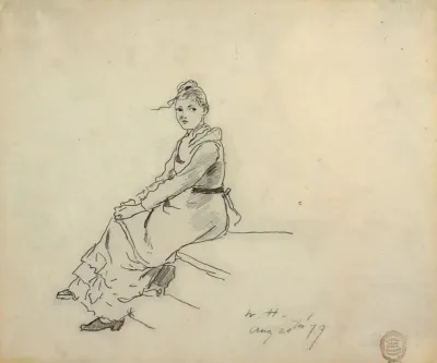Girl Seated On A Step