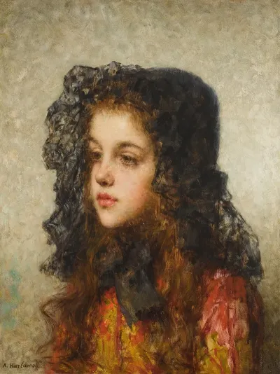 Girl With A Black Bonnet