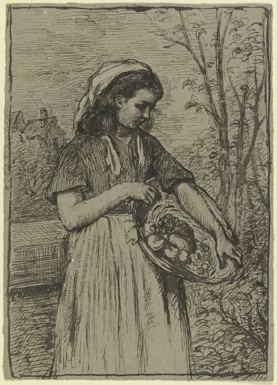 Girl With A Fruit Basket