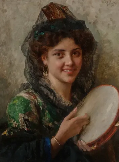 Girl With A Tambourine