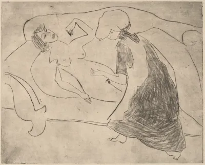 Girl With Another Rubbing Her Belly