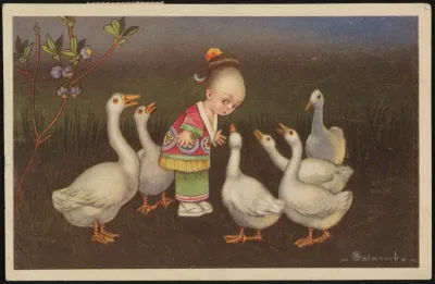 Girl With Geese 2