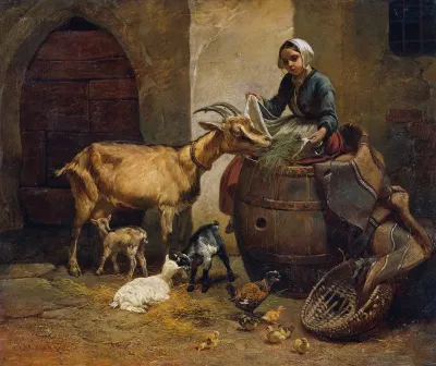 Girl With Goat