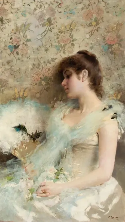 Girl With Hummingbirds