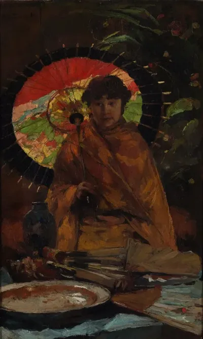 Girl With Japanese Parasol