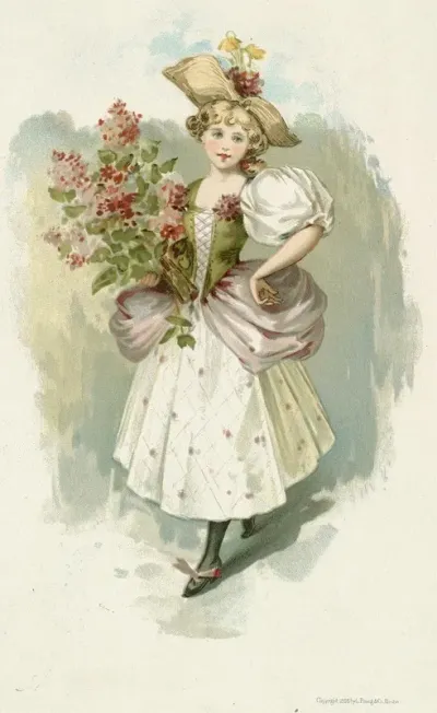 Girl With Lilacs