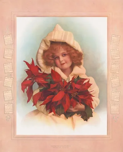 Girl With Poinsettia